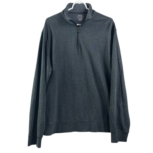 Polo Ralph Lauren Other - Polo Ralph Lauren Quarter Zip Long Sleeve Shirt Mens Large Gray Cotton